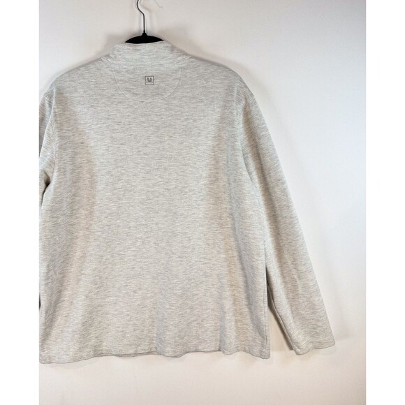 Mizzen Main Mens Sweater Gray KPI Quarter Zip Performance Pullover Stretch Large - Picture 9 of 10
